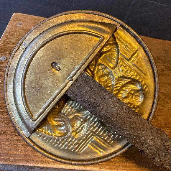 Unique Vintage Copper and Wood Wall Hanging Decor - Picture 5 of 7